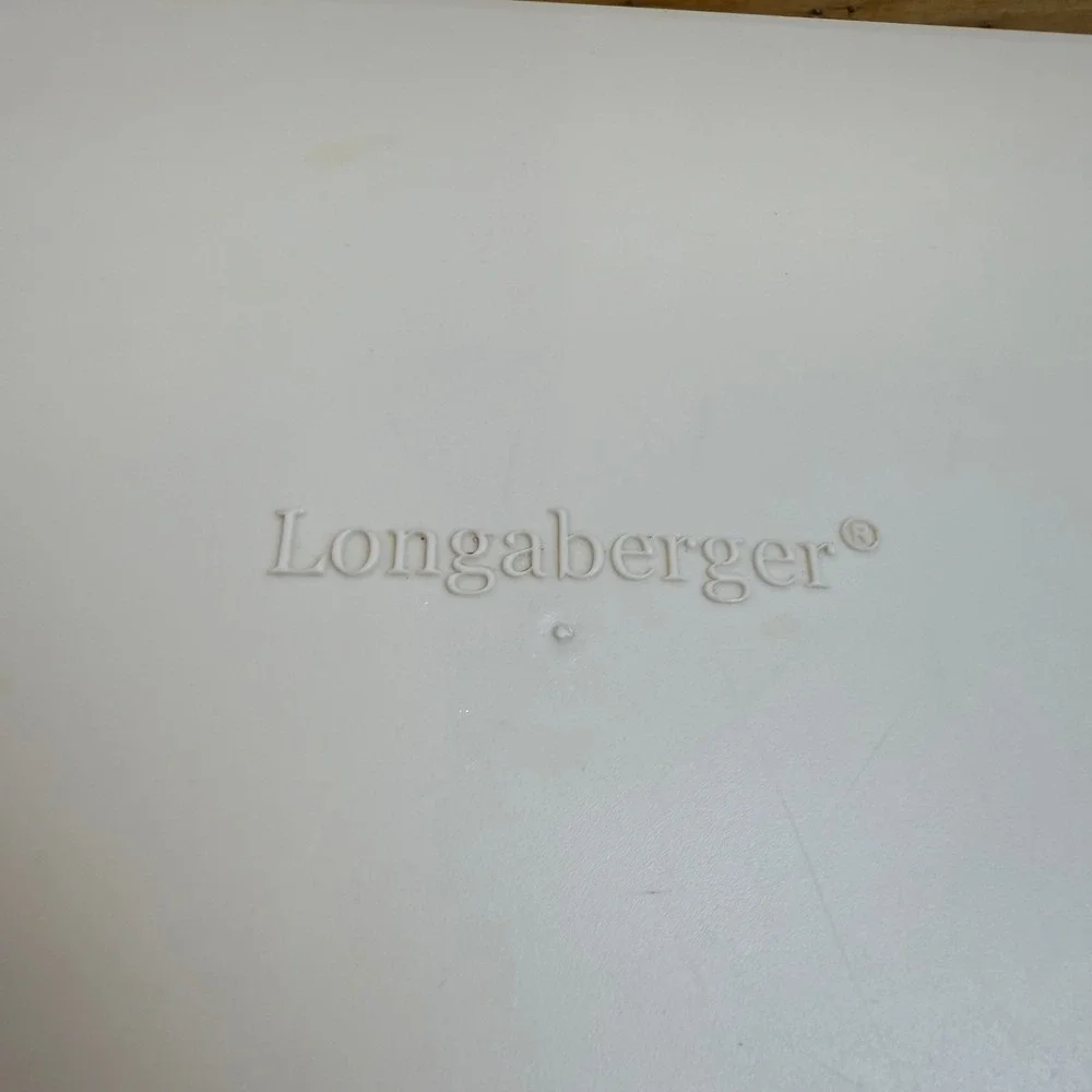 Longaberger 2005 Rectangular Serving Basket w/ Divided Protector & Lid 16.5